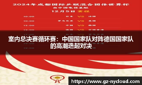 室内总决赛循环赛：中国国家队对阵德国国家队的高潮迭起对决